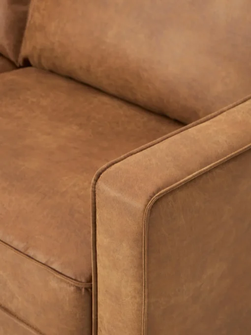 Westwing Collection Sofá de cuero reciclado Hunter (3 plazas)