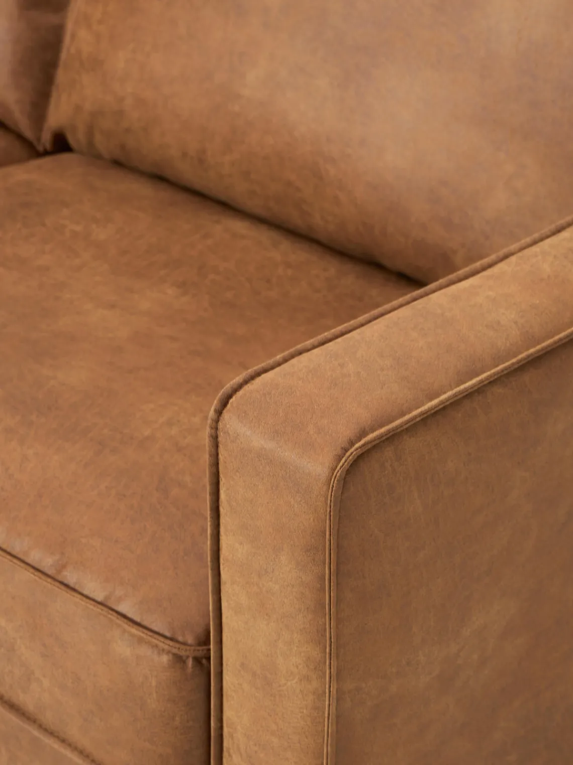 Westwing Collection Sofá de cuero reciclado Hunter (3 plazas)