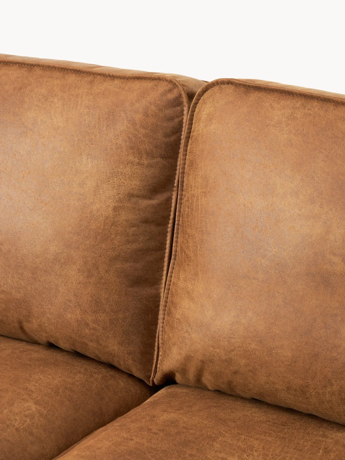 Westwing Collection Sofá de cuero reciclado Hunter (3 plazas)