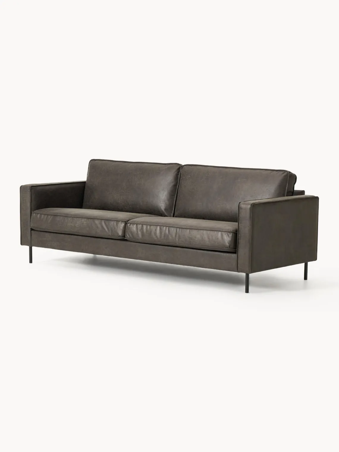 Westwing Collection Sofá de cuero reciclado Hunter (3 plazas)^ Sofás 3 Plazas|Sofás