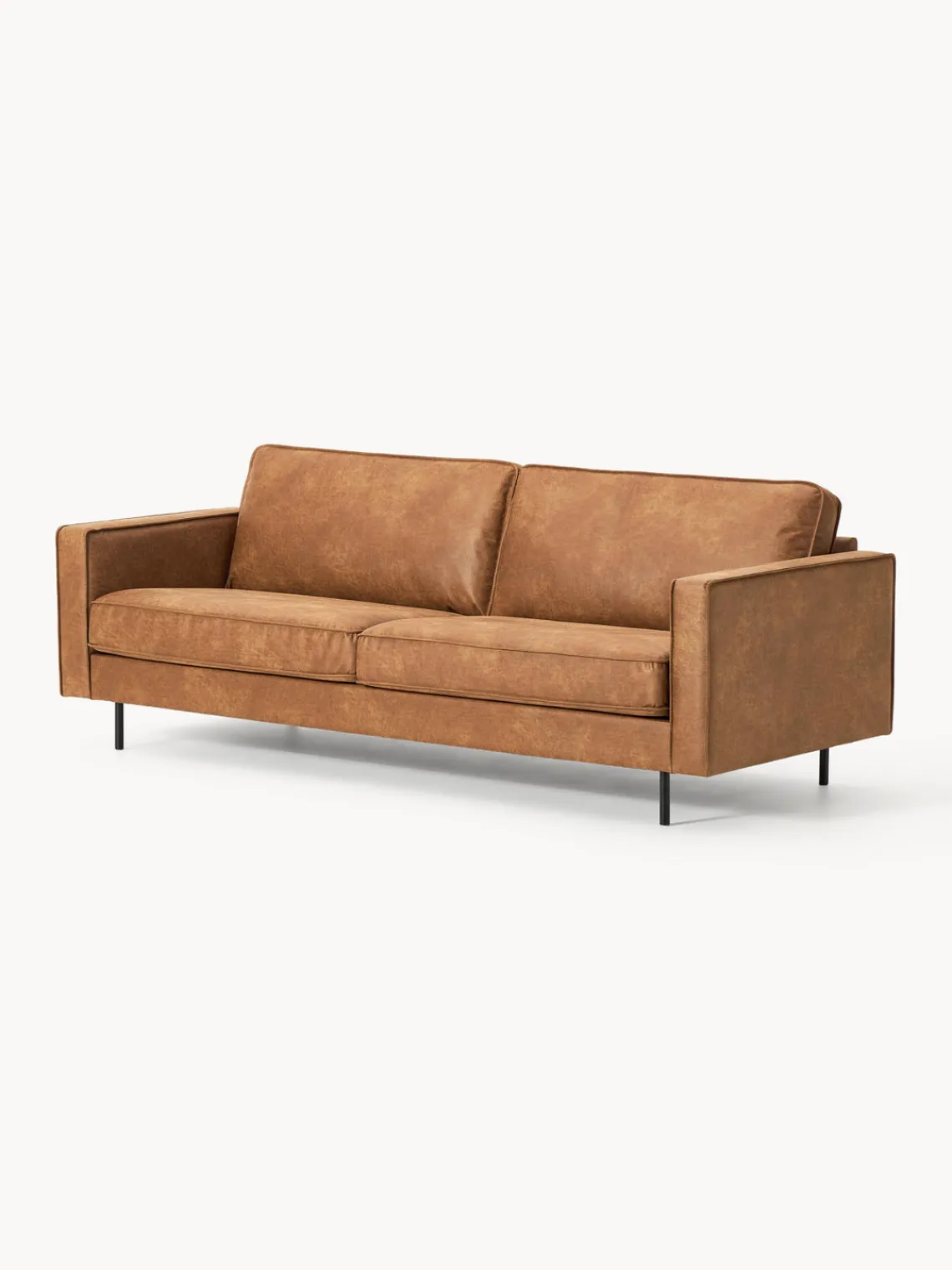 Westwing Collection Sofá de cuero reciclado Hunter (3 plazas)