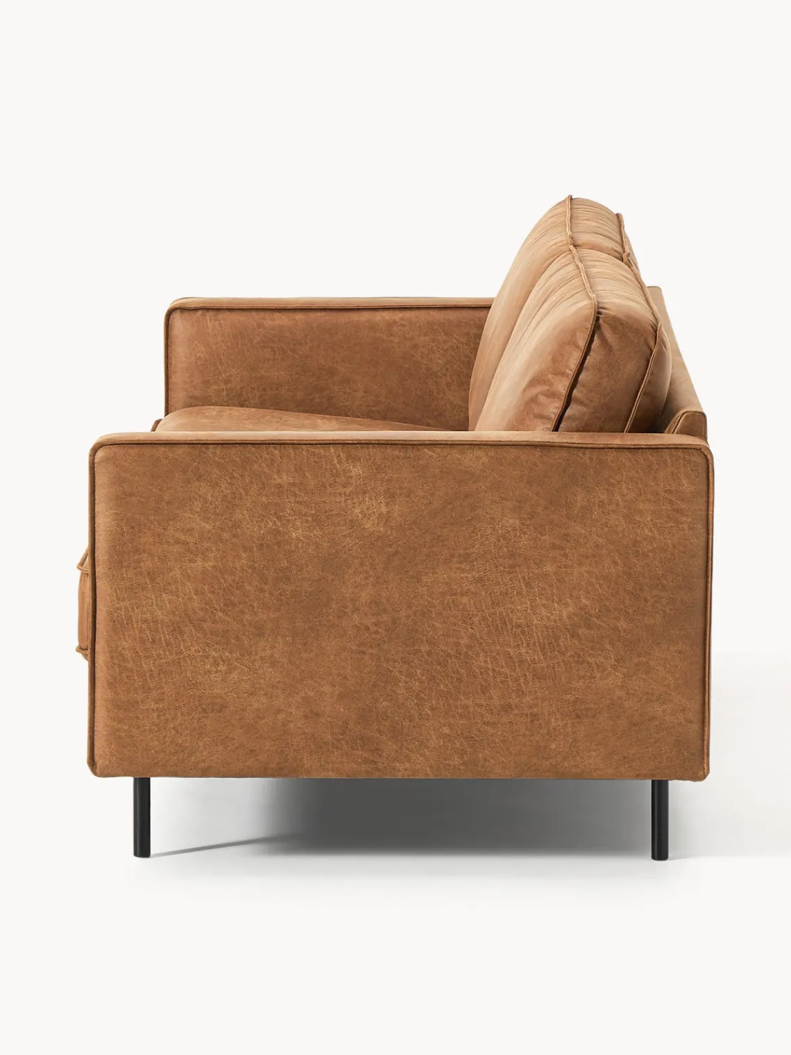 Westwing Collection Sofá de cuero reciclado Hunter (3 plazas)