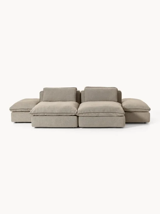 Westwing Collection Sofá lounge modular con reposapiés Felix