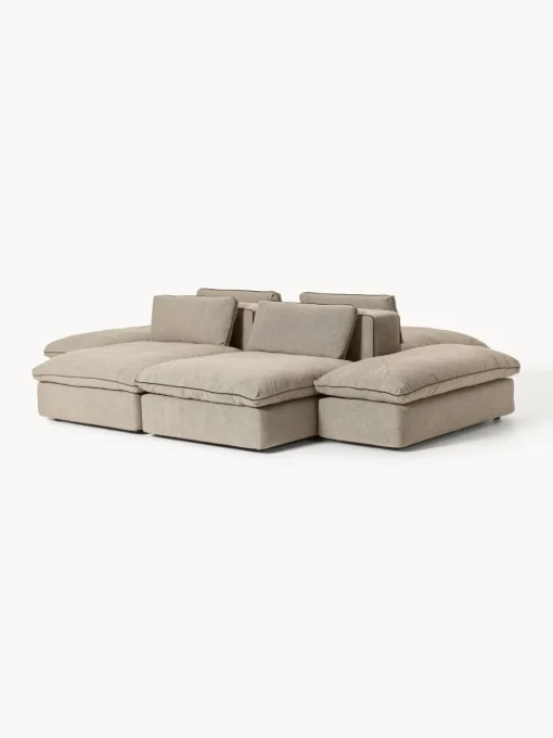 Westwing Collection Sofá lounge modular con reposapiés Felix