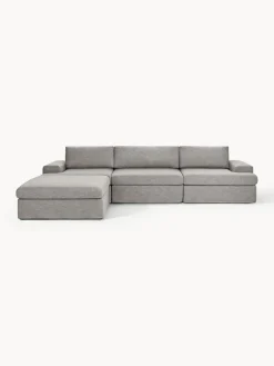 Westwing Collection Sofá modular con reposapiés izquierdo/derecho Russell (4 plazas), desenfundable