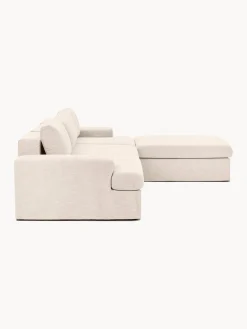 Westwing Collection Sofá modular con reposapiés izquierdo/derecho Russell (4 plazas), desenfundable