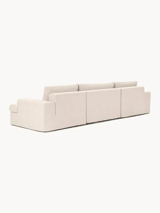 Westwing Collection Sofá modular con reposapiés izquierdo/derecho Russell (4 plazas), desenfundable