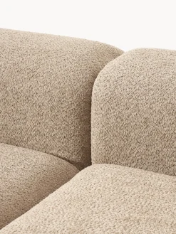 Westwing Collection Sofá modular con reposapiés de borreguillo bouclé Natalie (3 plazas)