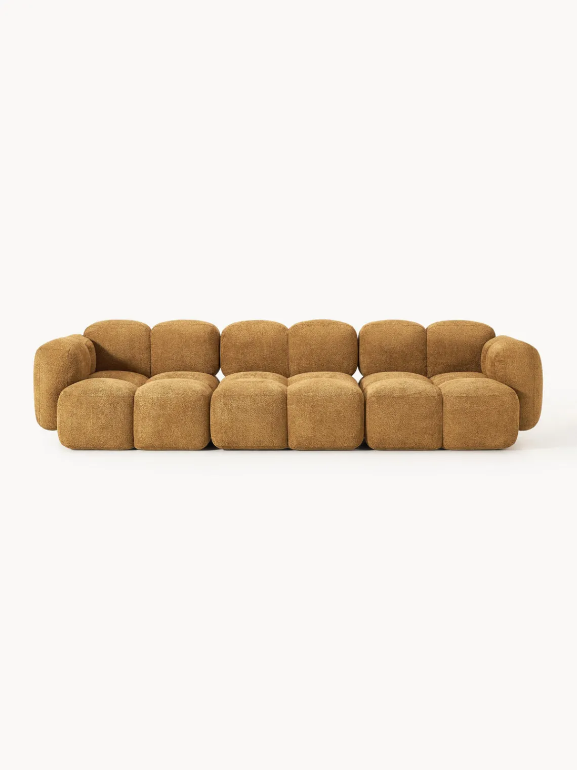 Westwing Collection Sofá modular de borreguillo bouclé Tayla (4 plazas)