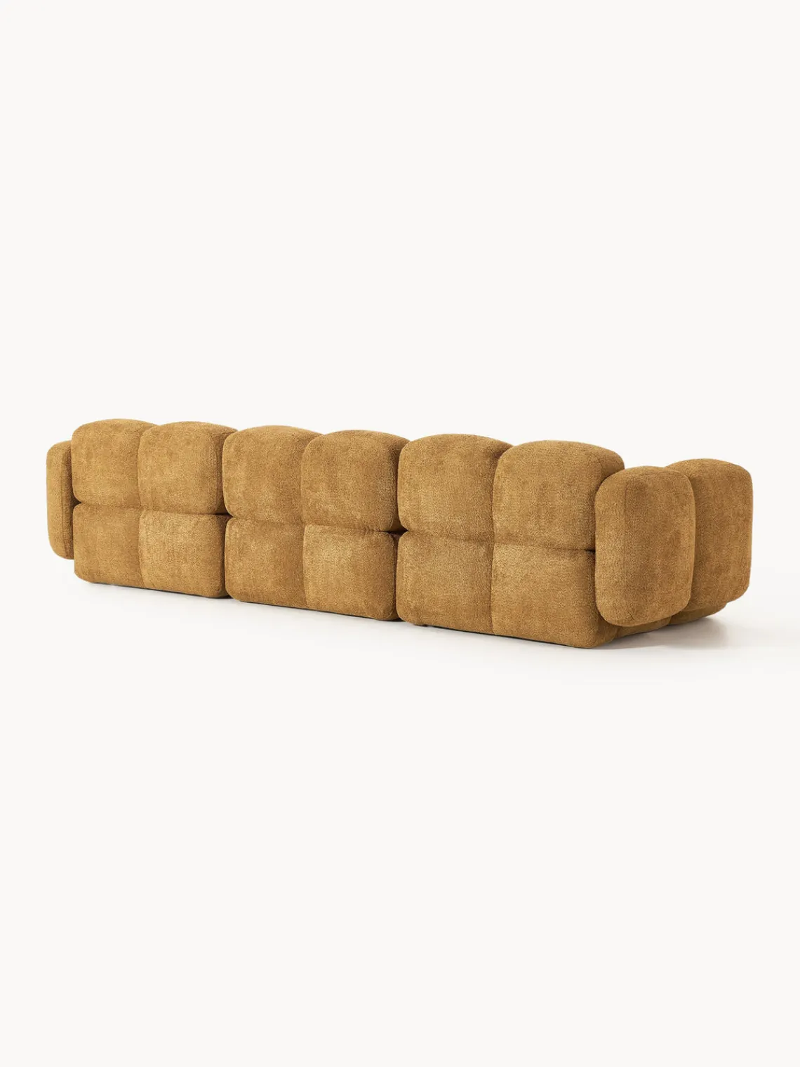 Westwing Collection Sofá modular de borreguillo bouclé Tayla (4 plazas)
