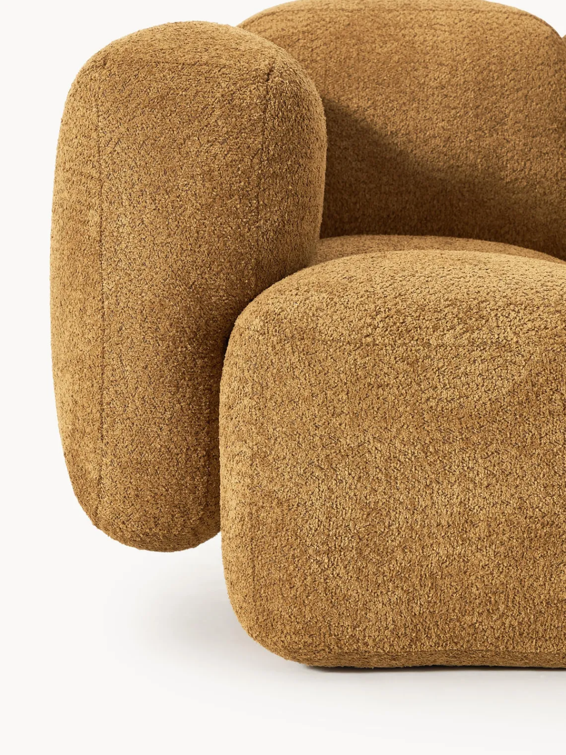 Westwing Collection Sofá modular de borreguillo bouclé Tayla (4 plazas)