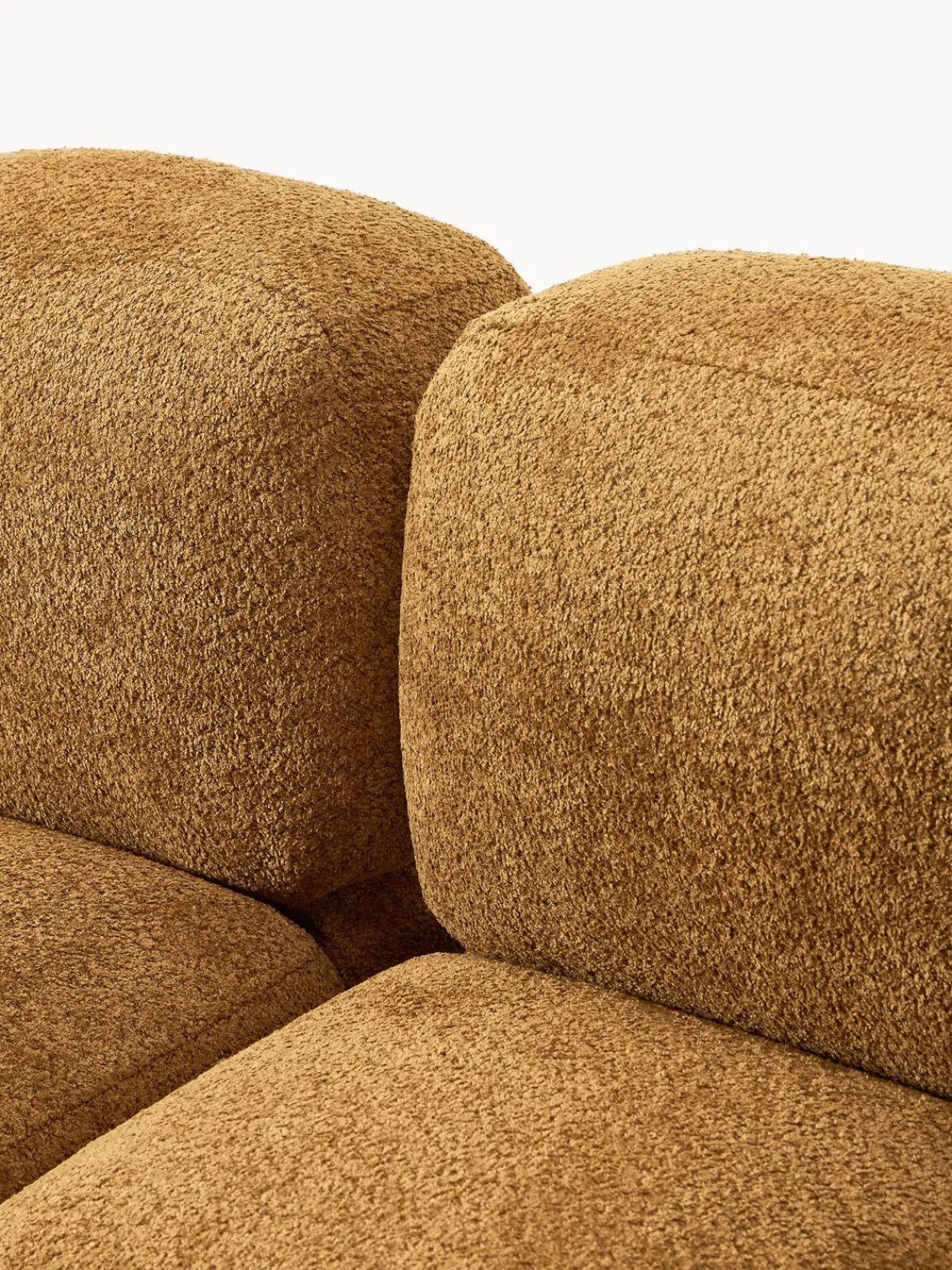 Westwing Collection Sofá modular de borreguillo bouclé Tayla (4 plazas)