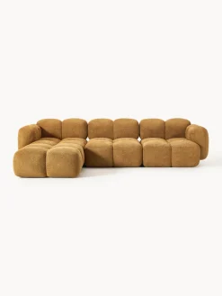 Westwing Collection Sofá modular de borreguillo bouclé con reposapiés izquierdo/derecho Tayla (4 plazas)^ Sofás Rinconeras|Sofás