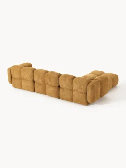 Westwing Collection Sofá modular de borreguillo bouclé con reposapiés izquierdo/derecho Tayla (4 plazas)^ Sofás Rinconeras|Sofás
