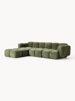 Westwing Collection Sofá modular de borreguillo bouclé con reposapiés Tayla (4 plazas)^ Sofás Rinconeras|Sofás