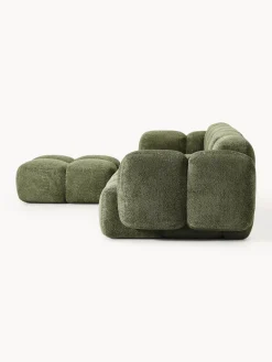 Westwing Collection Sofá modular de borreguillo bouclé con reposapiés Tayla (4 plazas)^ Sofás Rinconeras|Sofás