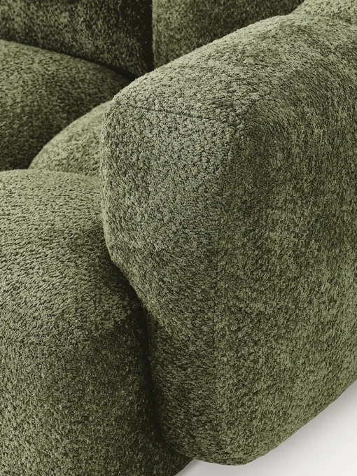 Westwing Collection Sofá modular de borreguillo bouclé con reposapiés Tayla (4 plazas)^ Sofás Rinconeras|Sofás