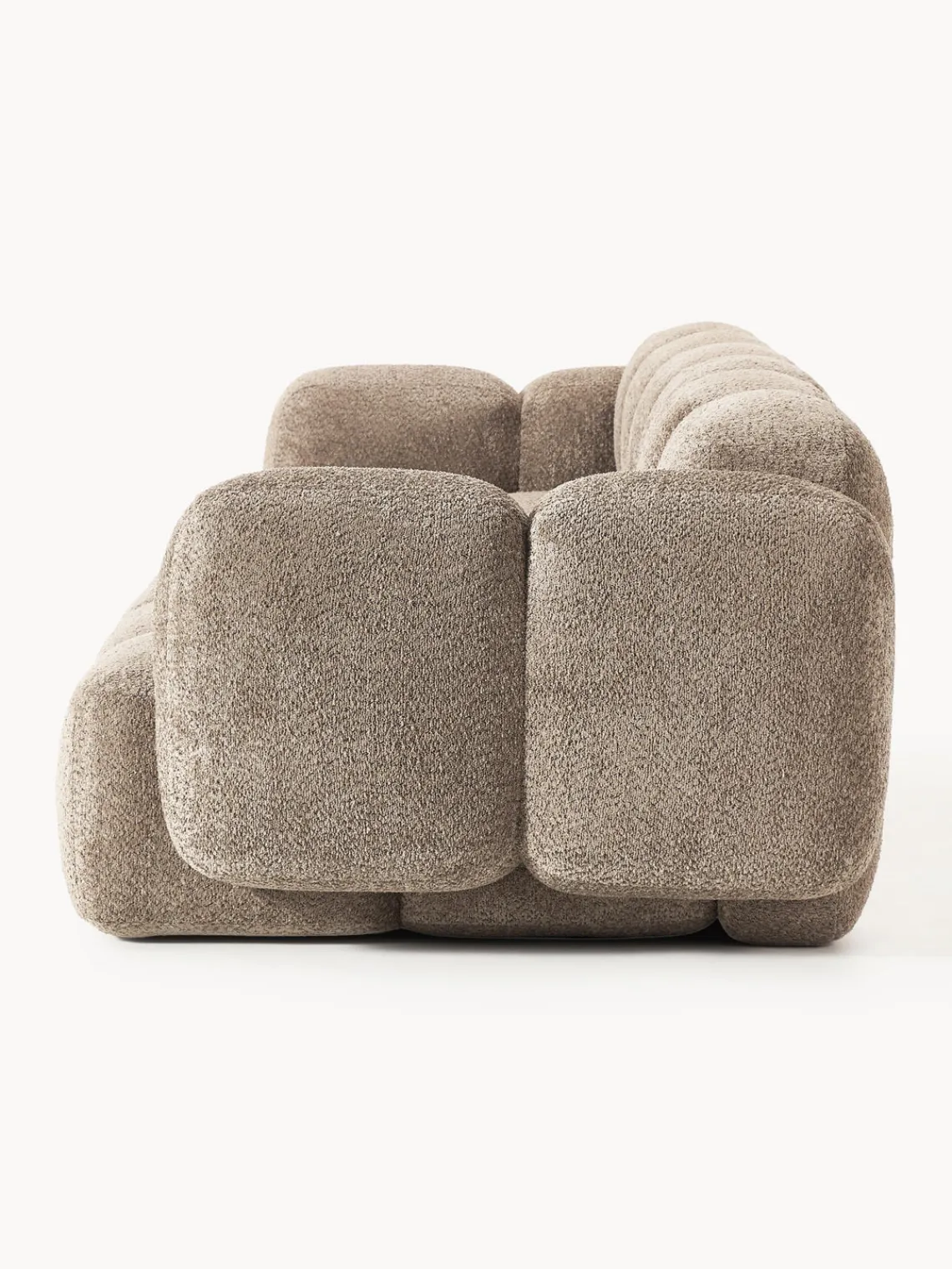 Westwing Collection Sofá modular de borreguillo bouclé Tayla (4 plazas)