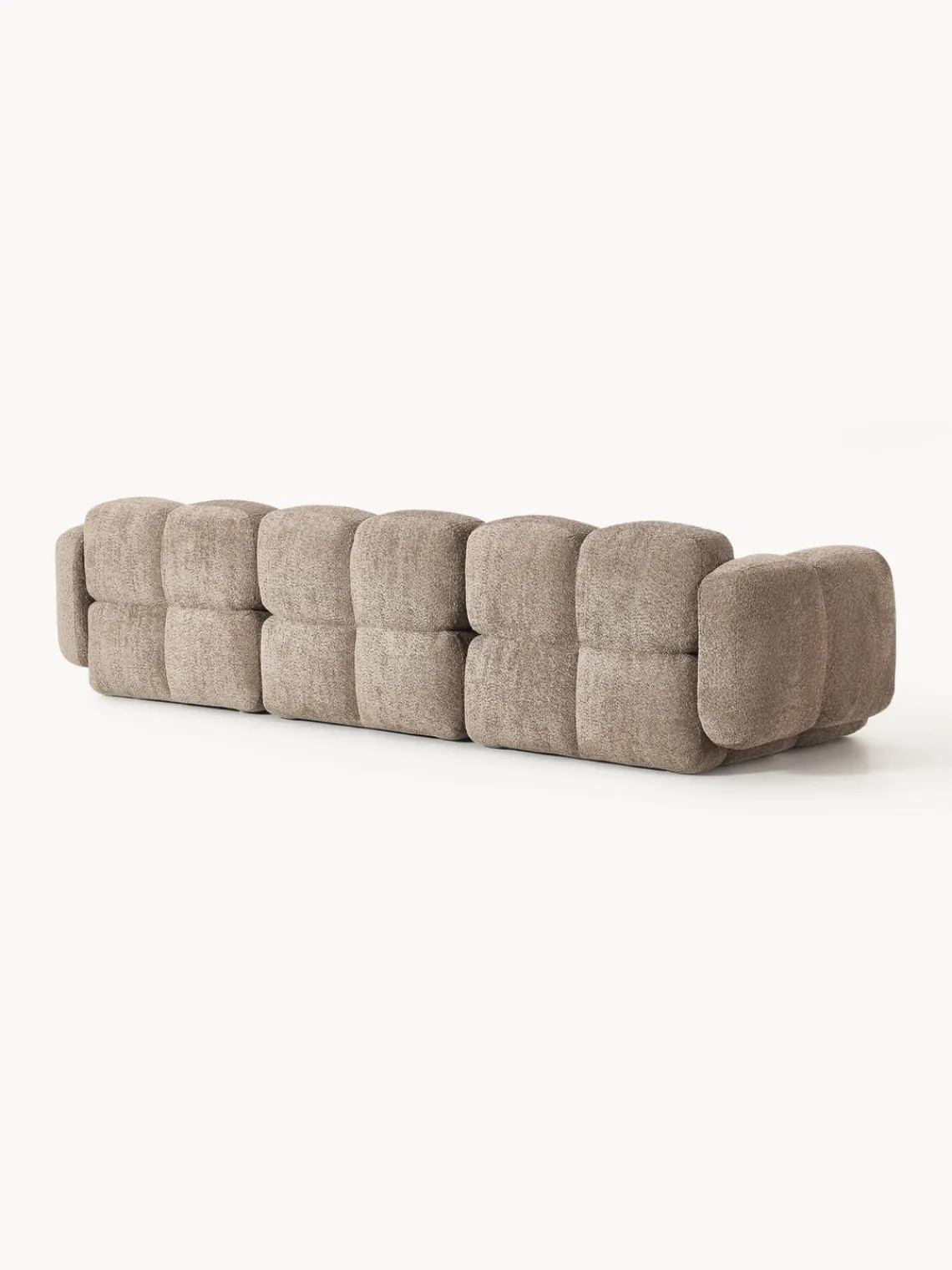 Westwing Collection Sofá modular de borreguillo bouclé Tayla (4 plazas)