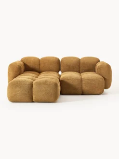 Westwing Collection Sofá modular de borreguillo bouclé con reposapiés izquierdo/derecho Tayla (3 plazas)^ Sofás Rinconeras|Sofás