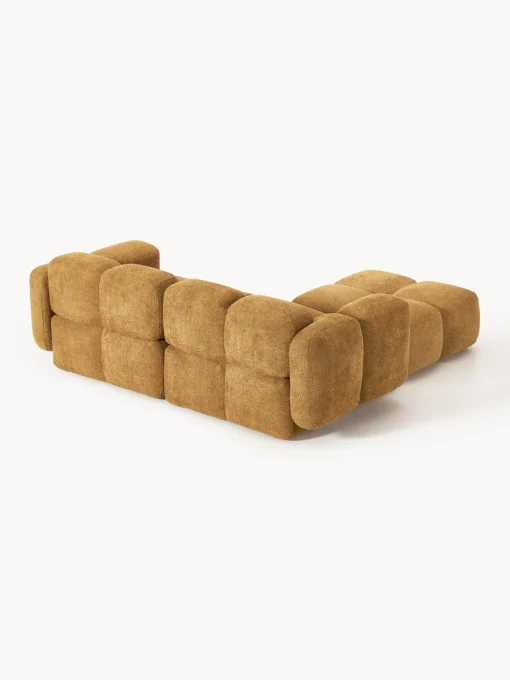 Westwing Collection Sofá modular de borreguillo bouclé con reposapiés izquierdo/derecho Tayla (3 plazas)^ Sofás Rinconeras|Sofás