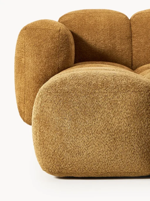 Westwing Collection Sofá modular de borreguillo bouclé con reposapiés izquierdo/derecho Tayla (3 plazas)^ Sofás Rinconeras|Sofás