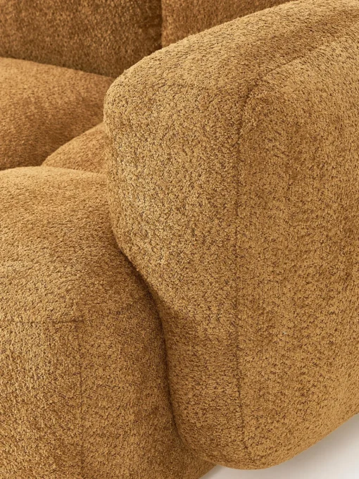 Westwing Collection Sofá modular de borreguillo bouclé con reposapiés izquierdo/derecho Tayla (3 plazas)^ Sofás Rinconeras|Sofás