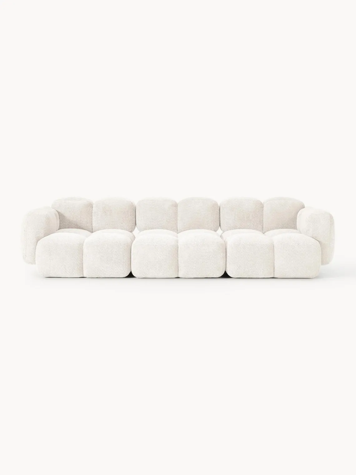 Westwing Collection Sofá modular de borreguillo bouclé Tayla (4 plazas)