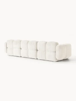 Westwing Collection Sofá modular de borreguillo bouclé Tayla (4 plazas)
