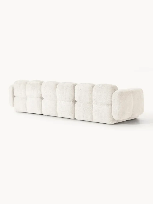 Westwing Collection Sofá modular de borreguillo bouclé Tayla (4 plazas)