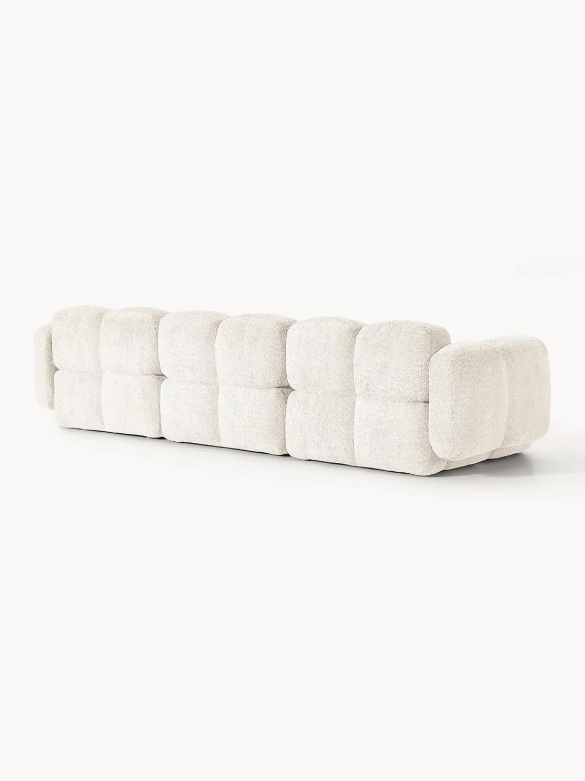 Westwing Collection Sofá modular de borreguillo bouclé Tayla (4 plazas)