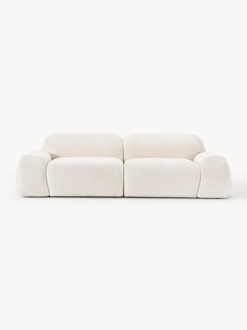 Westwing Collection Sofá modular de borreguillo bouclé Wolke (3 plazas)