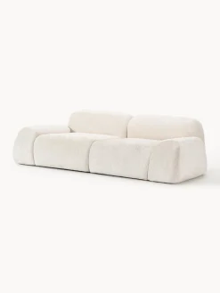 Westwing Collection Sofá modular de borreguillo bouclé Wolke (3 plazas)