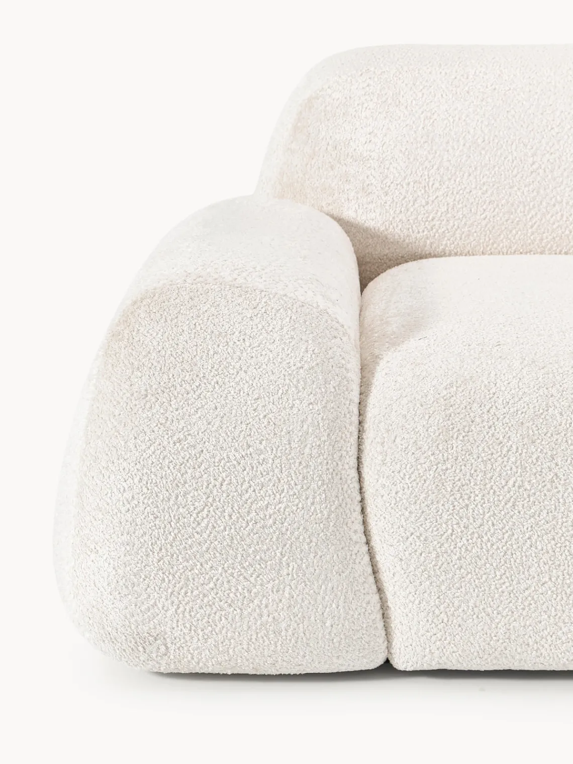 Westwing Collection Sofá modular de borreguillo bouclé Wolke (3 plazas)