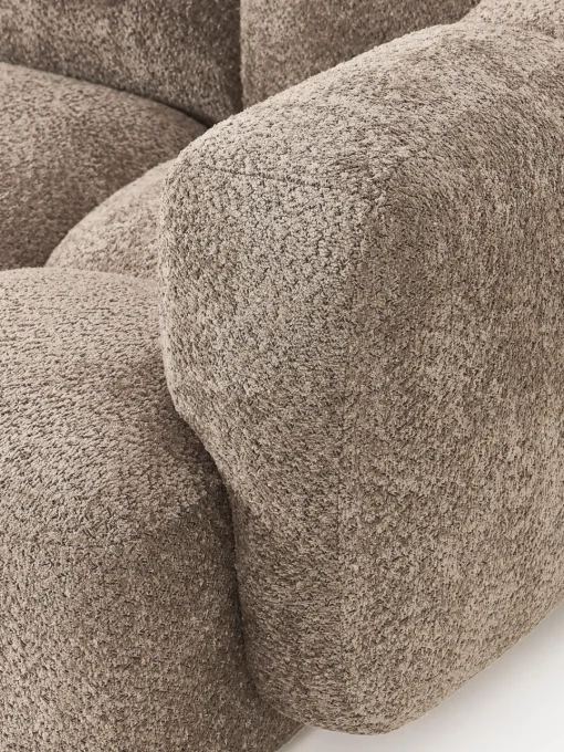 Westwing Collection Sofá modular de borreguillo bouclé con reposapiés Tayla (3 plazas)^ Sofás Rinconeras|Sofás
