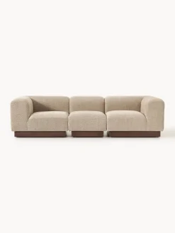 Westwing Collection Sofá modular de borreguillo bouclé Natalie (3 plazas)