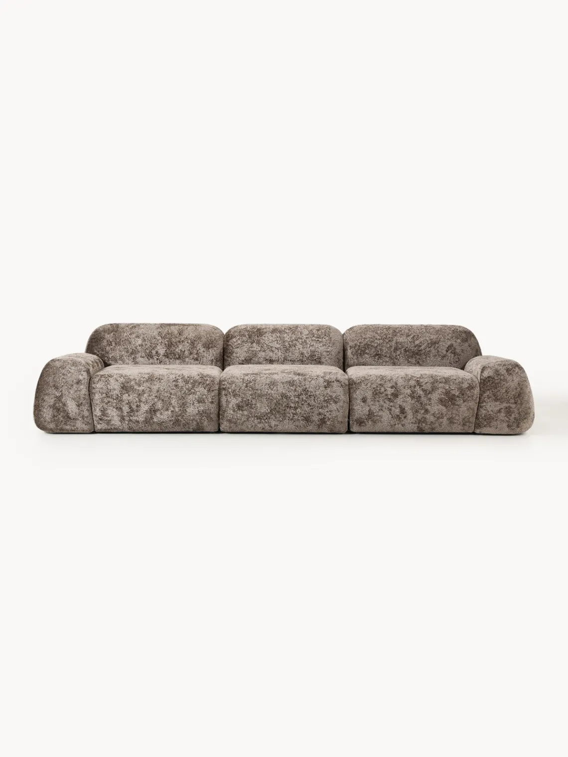 Westwing Collection Sofá modular de borreguillo bouclé Wolke (4 plazas)