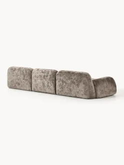 Westwing Collection Sofá modular de borreguillo bouclé Wolke (4 plazas)