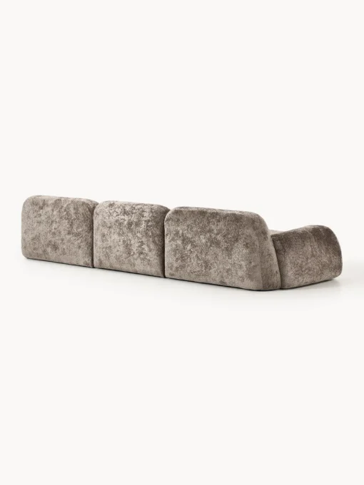 Westwing Collection Sofá modular de borreguillo bouclé Wolke (4 plazas)