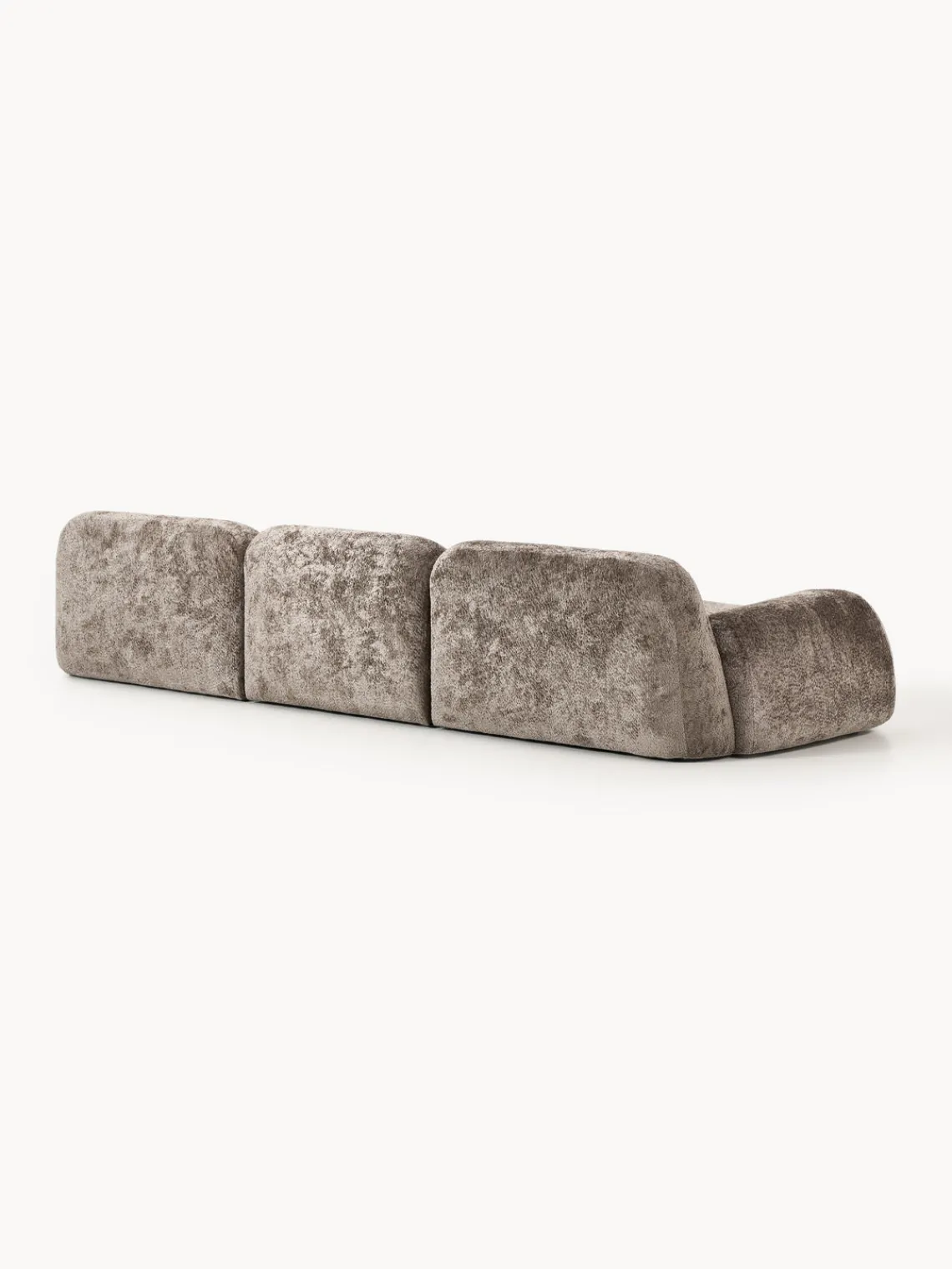 Westwing Collection Sofá modular de borreguillo bouclé Wolke (4 plazas)