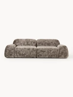 Westwing Collection Sofá modular de borreguillo bouclé Wolke (3 plazas)