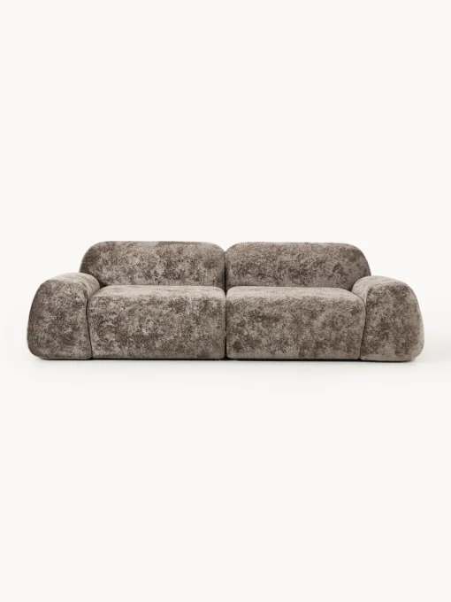 Westwing Collection Sofá modular de borreguillo bouclé Wolke (3 plazas)