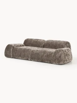 Westwing Collection Sofá modular de borreguillo bouclé Wolke (3 plazas)