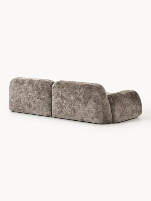 Westwing Collection Sofá modular de borreguillo bouclé Wolke (3 plazas)