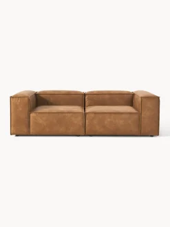 Westwing Collection Sofá modular de cuero reciclado Lennon (3 plazas)