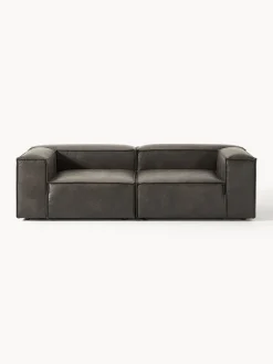 Westwing Collection Sofá modular de cuero reciclado Lennon (3 plazas)
