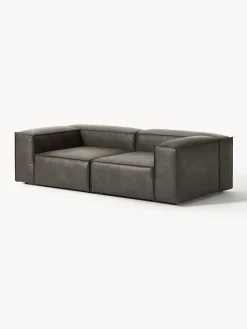 Westwing Collection Sofá modular de cuero reciclado Lennon (3 plazas)