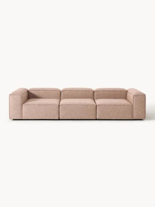 Westwing Collection Sofá modular de mezcla de lino Lennon (4 plazas)