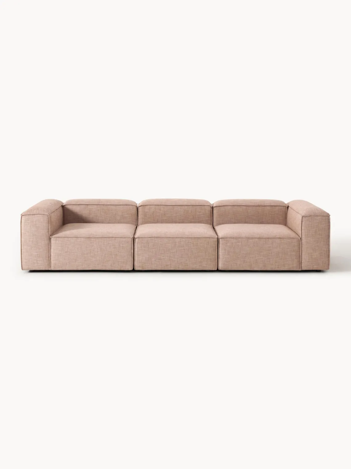 Westwing Collection Sofá modular de mezcla de lino Lennon (4 plazas)
