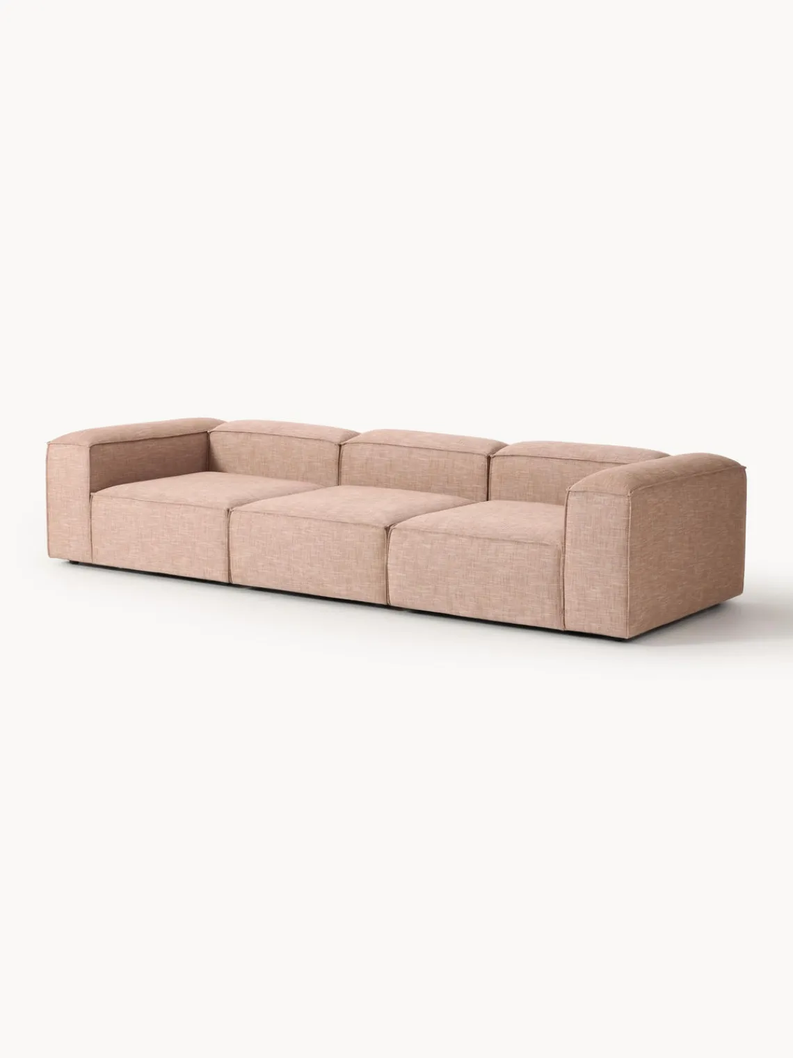 Westwing Collection Sofá modular de mezcla de lino Lennon (4 plazas)